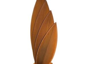 Rusty Stone Garden Art Corten Steel Leaf Sculpture