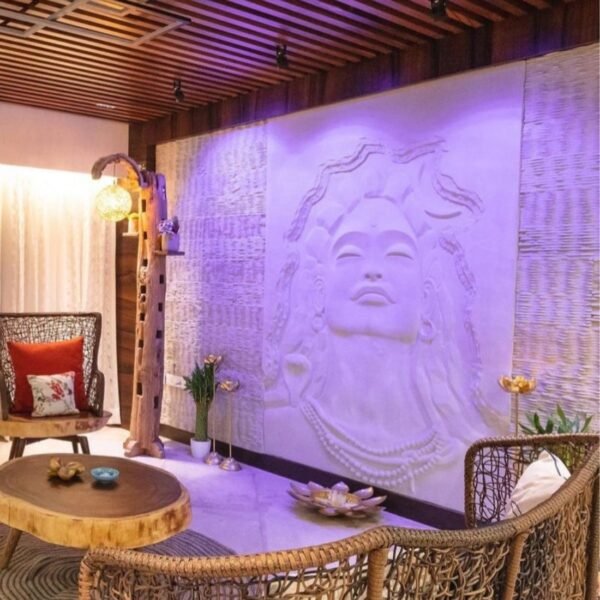 3D Shiva Sculpture Wall Mural