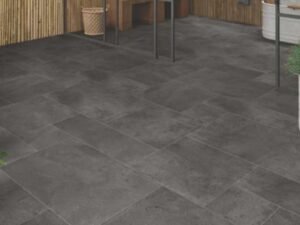 Grey Stone Nero Porcelain